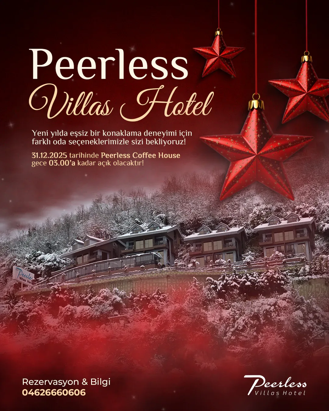 Peerless Villas Hotel Yılbaşı sosyal medya referansı (Post)
