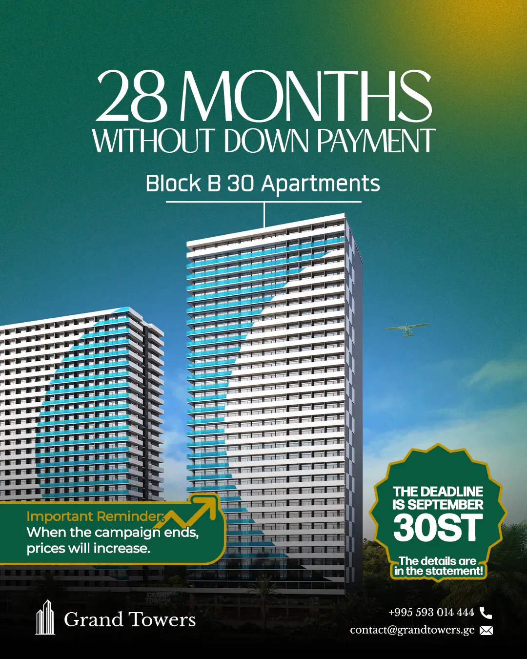 Grand Towers Batumi Gayrimenkul Satış sosyal medya referansı (Post)