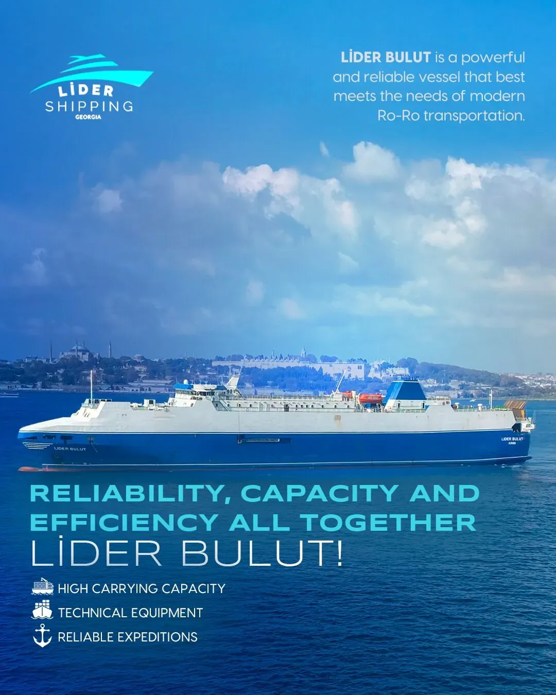 Lider Shipping Georgia sosyal medya referansı (Post)