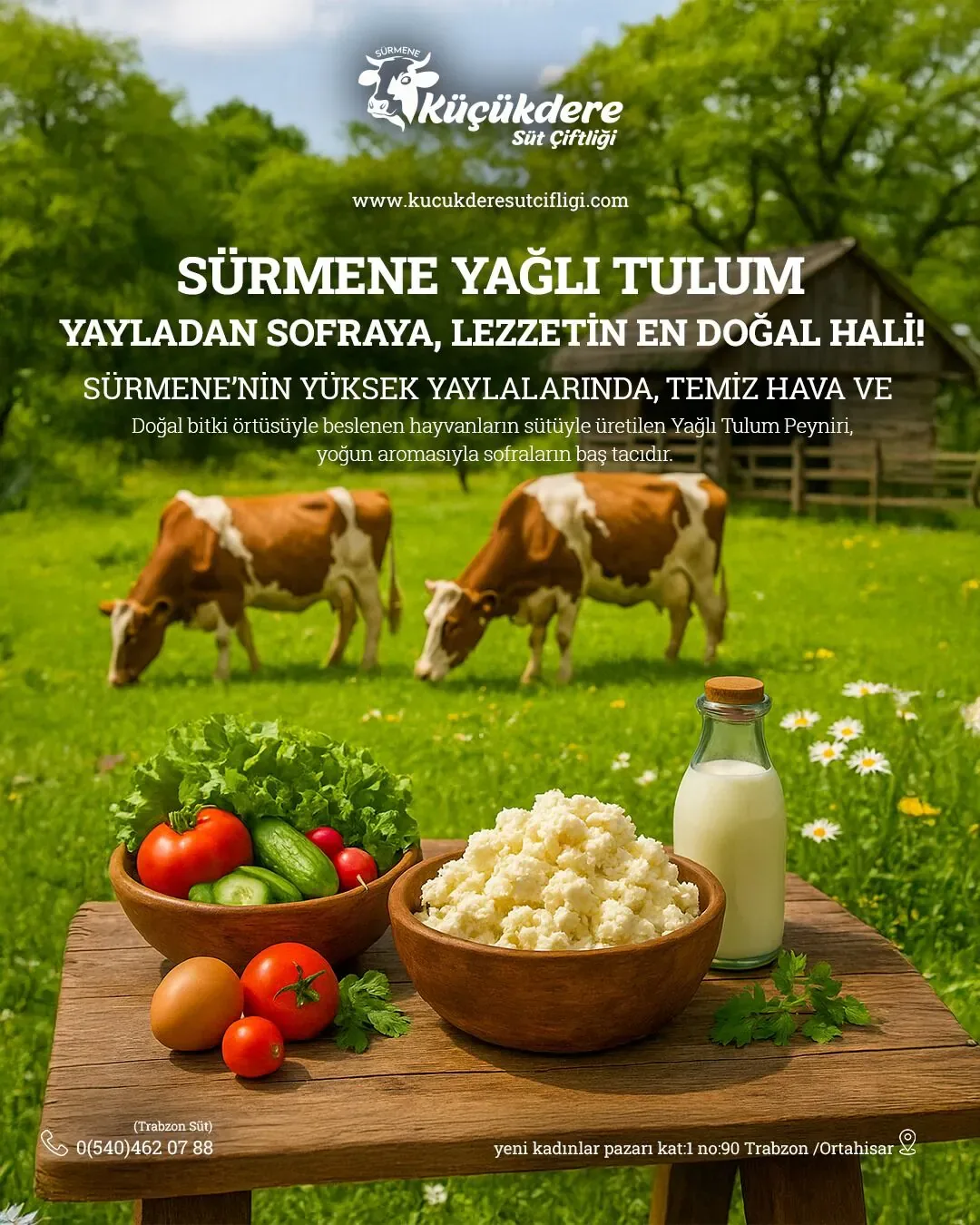 Küçükdere Süt Çiftliği sosyal medya referansı (Post)