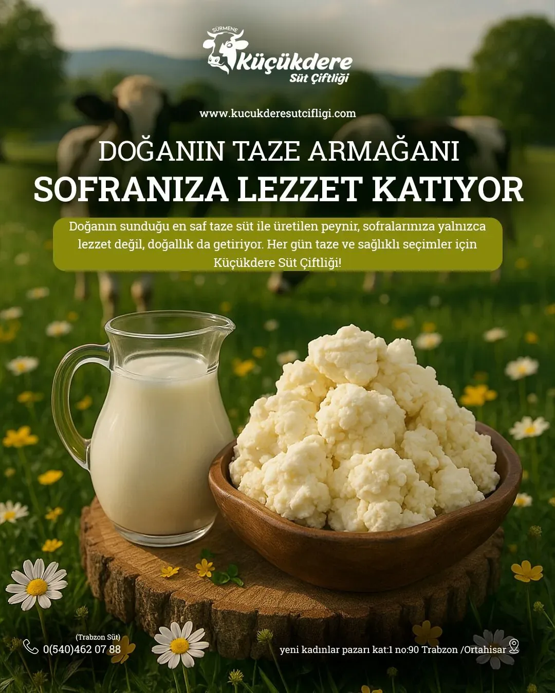 Küçükdere Süt Çiftliği sosyal medya referansı (Post)