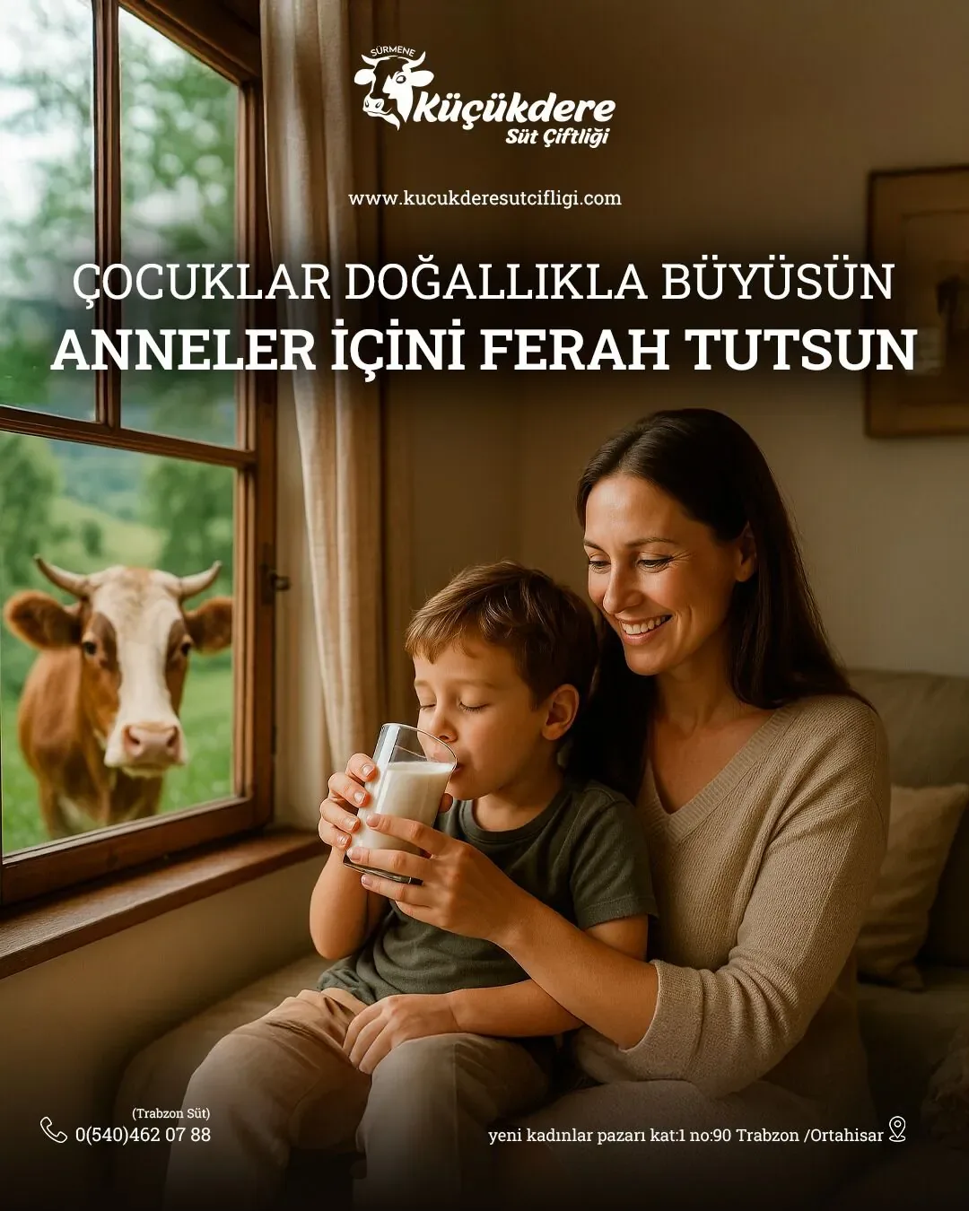 Küçükdere Süt Çiftliği sosyal medya referansı (Post)