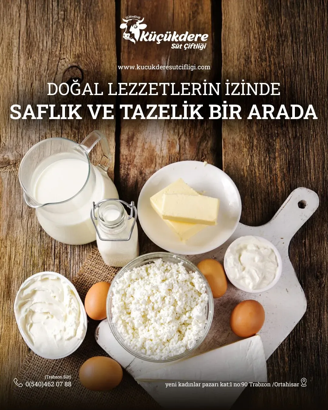 Küçükdere Süt Çiftliği sosyal medya referansı (Post)