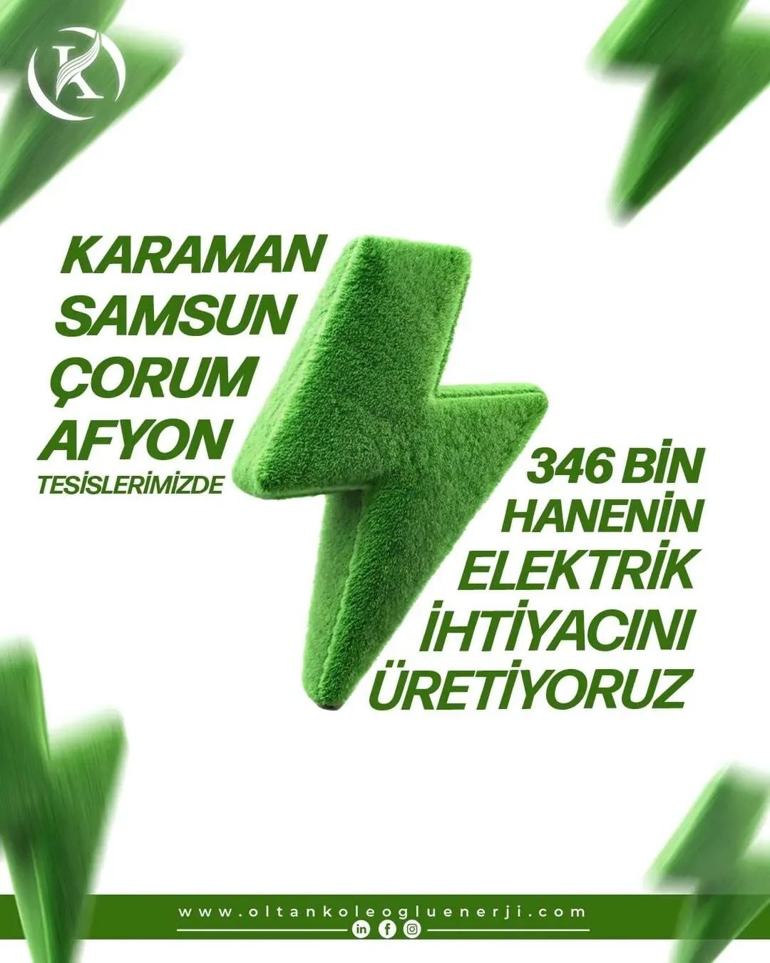 Oltan Köleoğlu Enerji sosyal medya referansı (Post)
