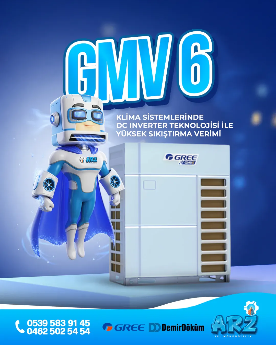 Arz Isı Mühendislik GMV 6 Klima Sistemi sosyal medya referansı (Post)